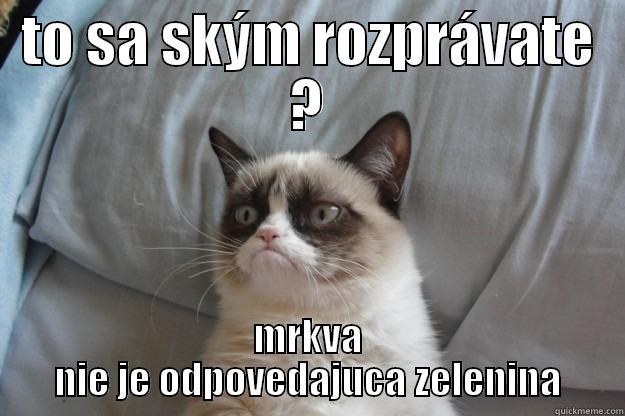 TO SA SKÝM ROZPRÁVATE ? MRKVA NIE JE ODPOVEDAJUCA ZELENINA Grumpy Cat