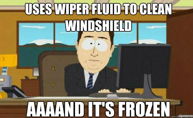 wiper fluid frozen