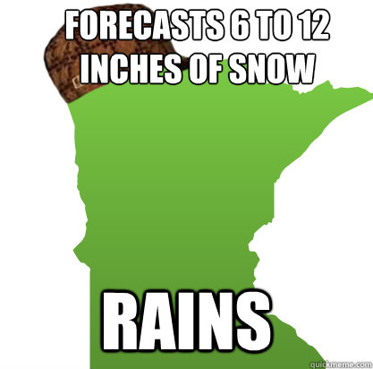 Forecasts 6 to 12 inches of snow rains  