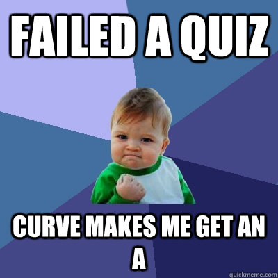 Failed a quiz Curve makes me get an A - Failed a quiz Curve makes me get an A  Success Kid