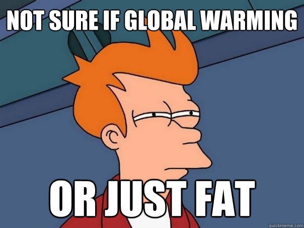 not sure if global warming or just fat - not sure if global warming or just fat  Futurama Fry