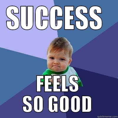 SUCCESS  FEELS SO GOOD Success Kid