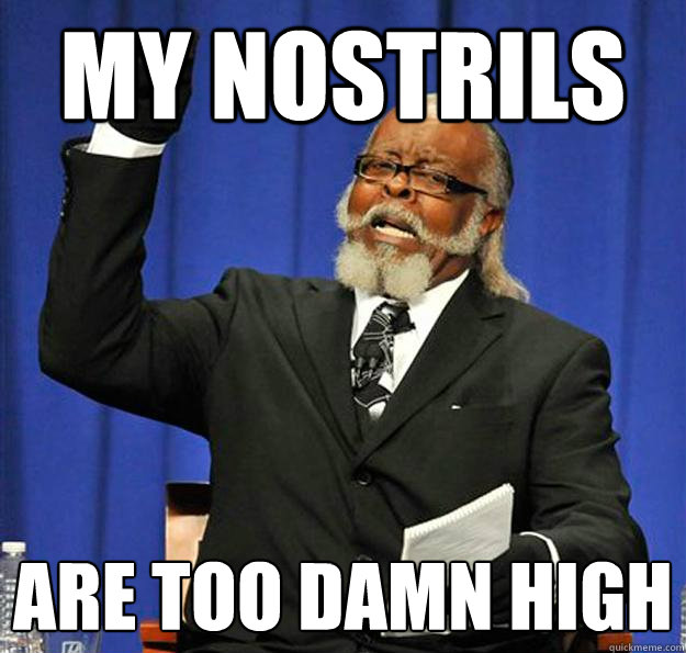 My nostrils are too damn high - My nostrils are too damn high  Jimmy McMillan