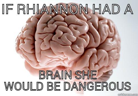 IF RHIANNON HAD A  BRAIN SHE WOULD BE DANGEROUS Scumbag Brain