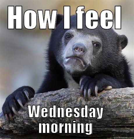 HOW I FEEL WEDNESDAY MORNING Confession Bear