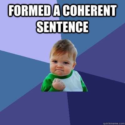 formed a coherent sentence   Success Kid