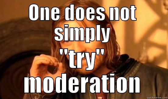 Try Moderation - ONE DOES NOT SIMPLY 