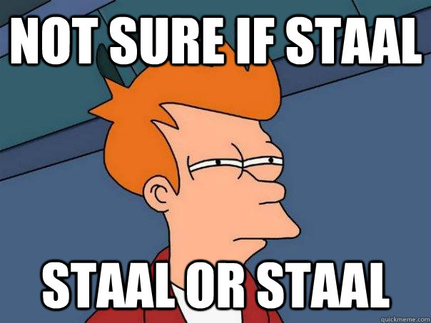 not sure if staal staal or staal  Futurama Fry