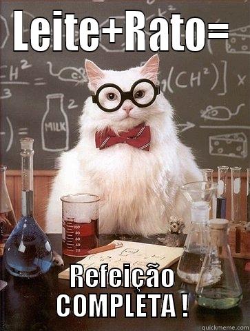 LEITE+RATO= REFEIÇÃO COMPLETA ! Chemistry Cat