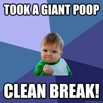 Took a GIANT POOP CLEAN BREAK! - Took a GIANT POOP CLEAN BREAK!  Success Kid