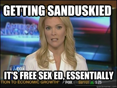 Getting Sanduskied It's free sex ed, essentially  Megyn Kelly