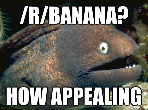 /r/banana? How appealing   Bad Joke Eel