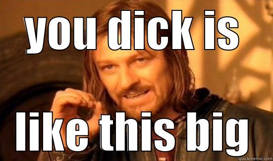 fuck you bitrch - YOU DICK IS LIKE THIS BIG Boromir