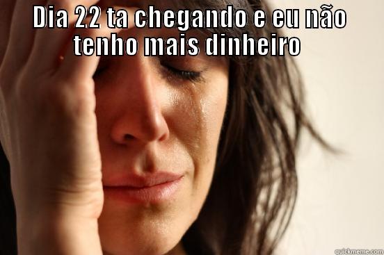 DIA 22 TA CHEGANDO E EU NÃO TENHO MAIS DINHEIRO   First World Problems