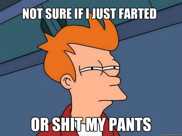 Not sure if i just farted  or shit my pants  Futurama Fry