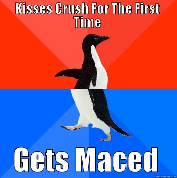 Catchy Title Was Here - KISSES CRUSH FOR THE FIRST TIME GETS MACED Socially Awesome Awkward Penguin