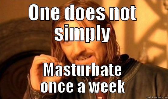 ONE DOES NOT SIMPLY MASTURBATE ONCE A WEEK Boromir