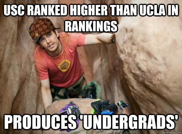 USC RANKED HIGHER THAN UCLA IN RANKINGS PRODUCES 'UNDERGRADS' - USC RANKED HIGHER THAN UCLA IN RANKINGS PRODUCES 'UNDERGRADS'  Scumbag James Franco