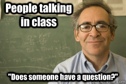 People talking in class 