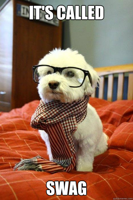 it's called swag - it's called swag  Hipster Dog