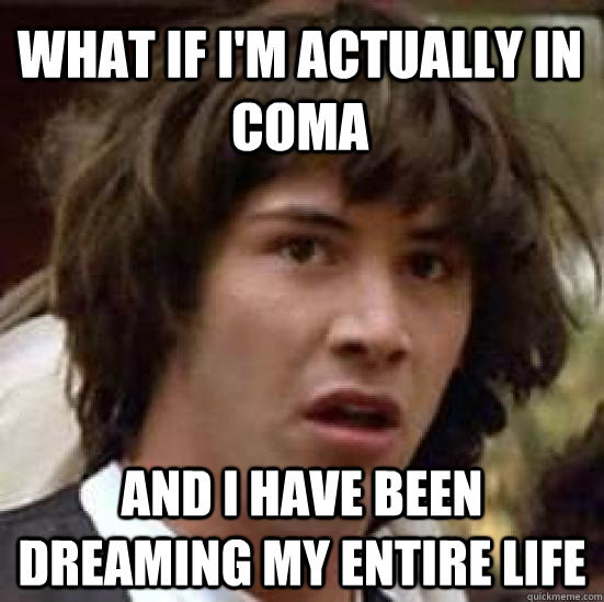 What if i'm actually in coma And i have been dreaming my entire life  conspiracy keanu