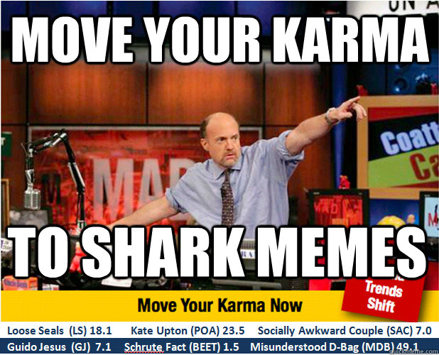 Move your Karma To shark memes  Jim Kramer with updated ticker