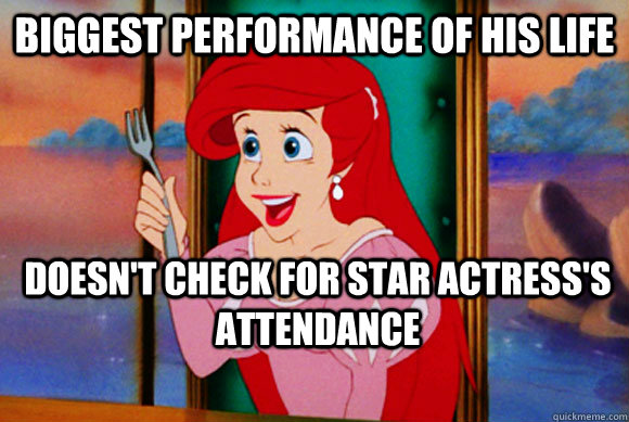 biggest performance of his life doesn't check for star actress's attendance  Disney Logic