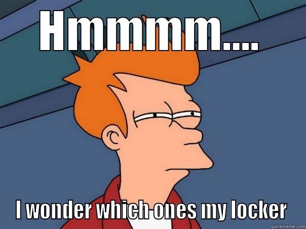 HMMMM…. I WONDER WHICH ONES MY LOCKER Futurama Fry