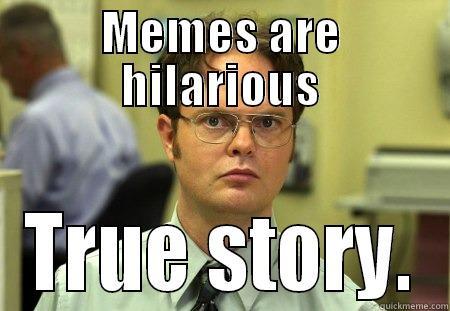 MEMES ARE HILARIOUS TRUE STORY. Schrute