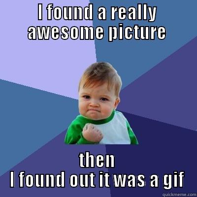 I FOUND A REALLY AWESOME PICTURE THEN I FOUND OUT IT WAS A GIF Success Kid