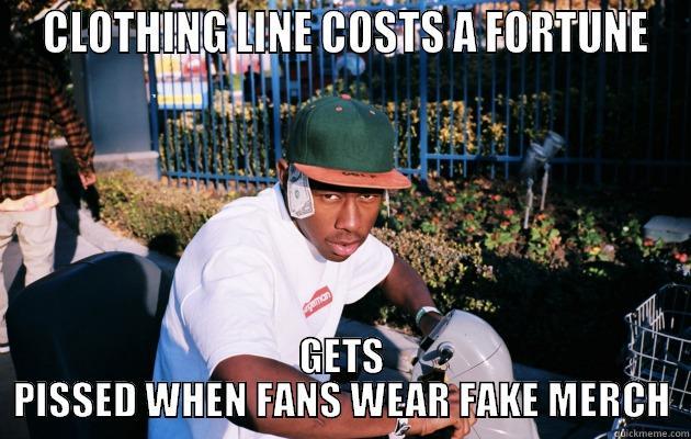 TYLER CREATOR -  CLOTHING LINE COSTS A FORTUNE GETS PISSED WHEN FANS WEAR FAKE MERCH Misc