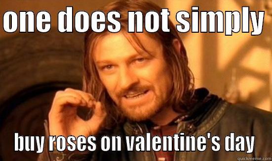 ONE DOES NOT SIMPLY  BUY ROSES ON VALENTINE'S DAY Boromir