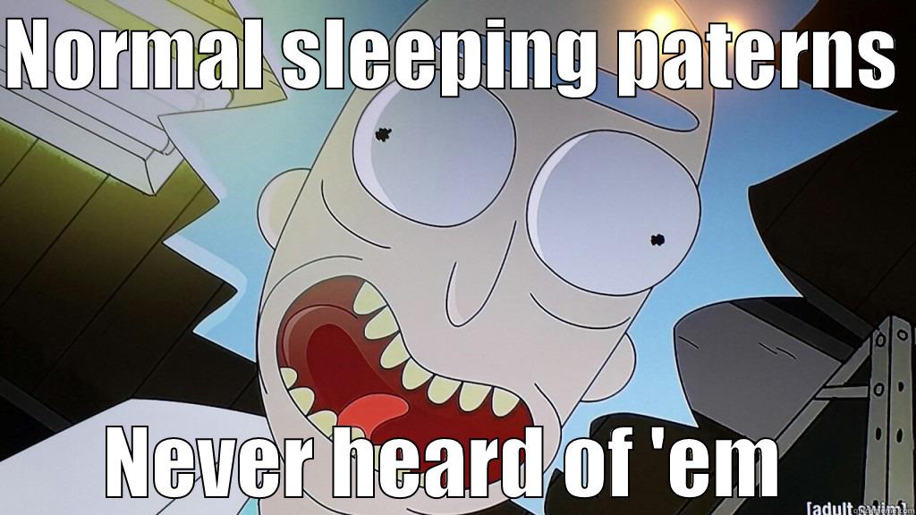 rick n morty - NORMAL SLEEPING PATERNS  NEVER HEARD OF 'EM  Misc