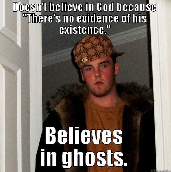 DOESN'T BELIEVE IN GOD BECAUSE 