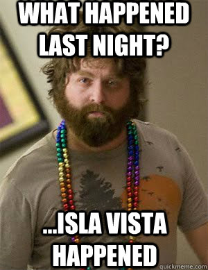 What happened last night? ...Isla vista happened - What happened last night? ...Isla vista happened  Misc