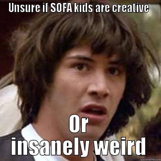 UNSURE IF SOFA KIDS ARE CREATIVE  OR INSANELY WEIRD conspiracy keanu