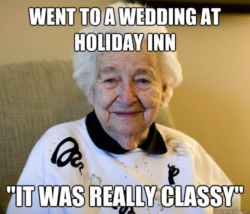 went to a wedding at holiday inn 