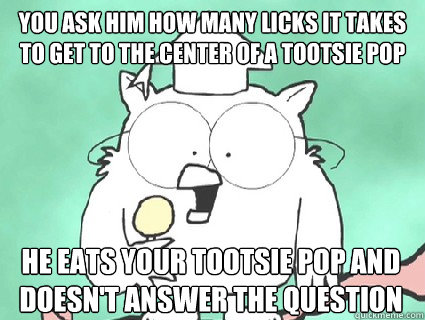 How Many Licks Meme