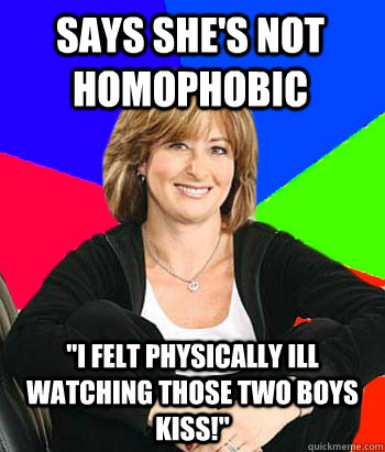 Says she's not homophobic 