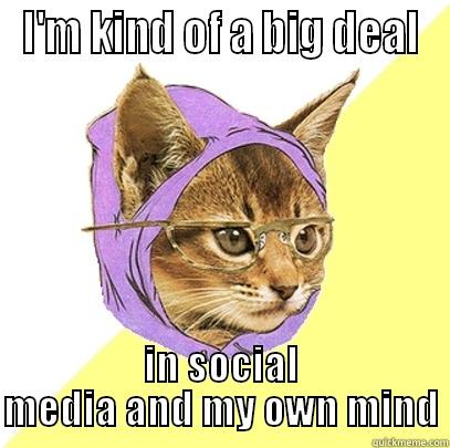 I'M KIND OF A BIG DEAL IN SOCIAL MEDIA AND MY OWN MIND Hipster Kitty