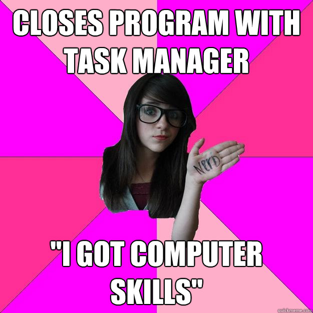 Closes program with task Manager 