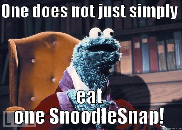 ONE DOES NOT JUST SIMPLY  EAT ONE SNOODLESNAP! Cookie Monster