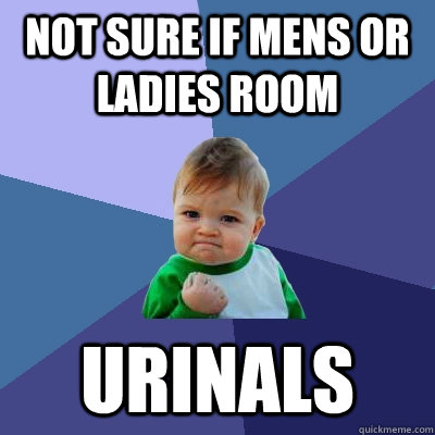 Not sure if Mens or ladies Room Urinals  Success Kid