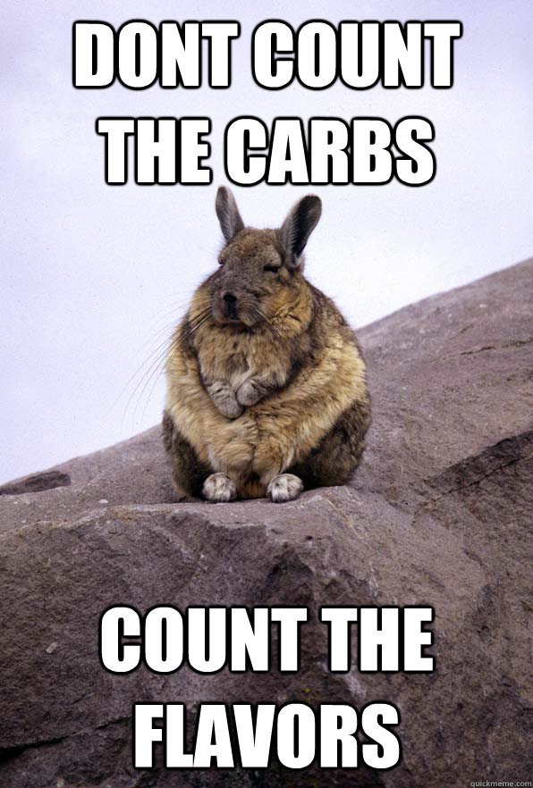 Dont count the carbs Count the flavors  Wise Wondering Viscacha