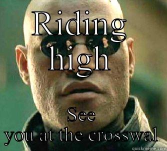 I'm Coming for you Maurice  - RIDING HIGH SEE YOU AT THE CROSSWALK  Matrix Morpheus