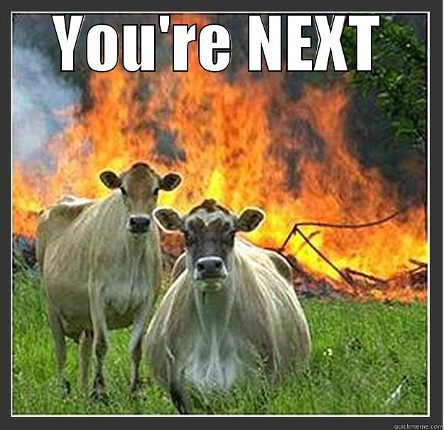 You're NEXT - YOU'RE NEXT  Evil cows