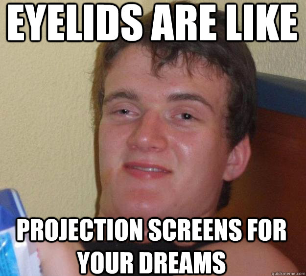 eyelids are like projection screens for your dreams  10 Guy