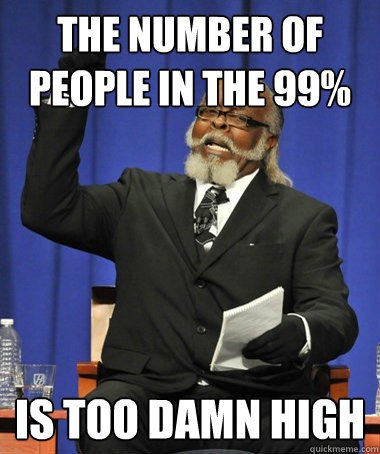 The number of people in the 99% is too damn high  Jimmy McMillan