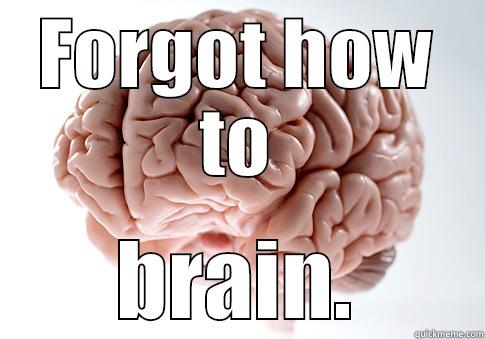 FORGOT HOW TO BRAIN. Scumbag Brain