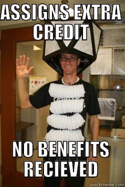 ASSIGNS EXTRA CREDIT NO BENEFITS RECIEVED Misc